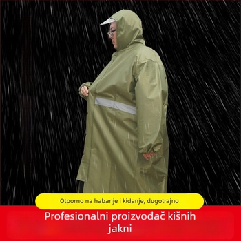Dugi unisex kišobran pončo, plus veličine, reflektirajući, vodootporan, za biciklizam i planinarenje
