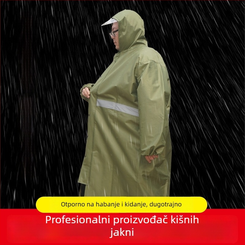 Dugi unisex kišobran pončo, plus veličine, reflektirajući, vodootporan, za biciklizam i planinarenje