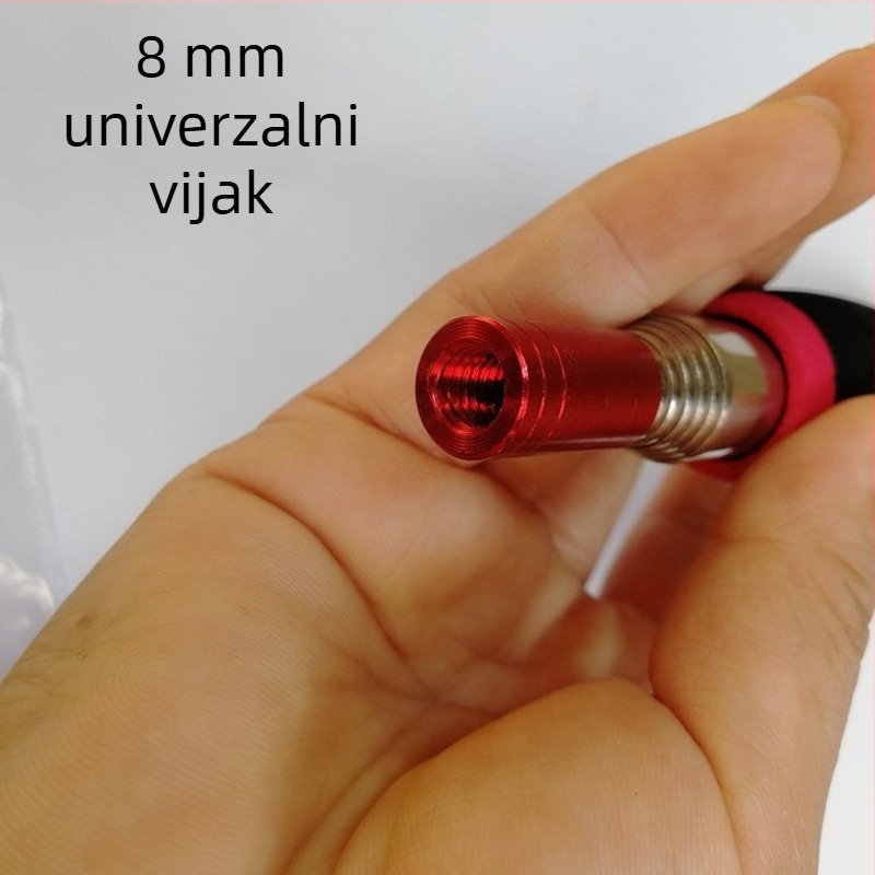 Kov nehrđajući, teleskopska kratka šipka za mrežu za ribolov s 8 mm mrežom i konektorom s glavom žlice