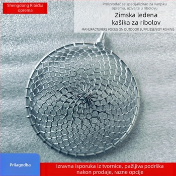Ledolovna mrežasta glava u obliku žlice od galvaniziranog željeza