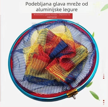 Lagana ribolovna mreža s debelim aluminijskim dijelom mreže, sprječava zapetljavanje, 8 mm otvor mreže, nano mreža
