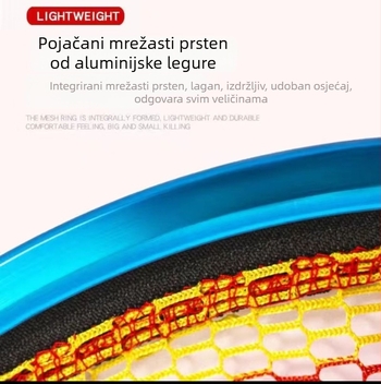 Lagana ribolovna mreža s debelim aluminijskim dijelom mreže, sprječava zapetljavanje, 8 mm otvor mreže, nano mreža