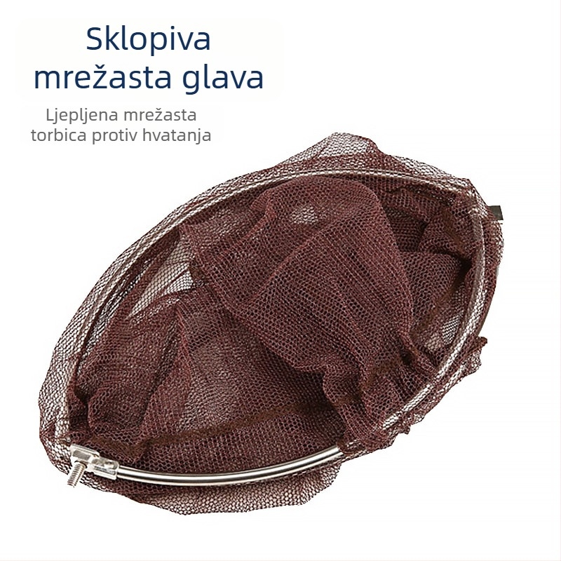 Sklopiva glava mreže od nehrđajućeg čelika s ljepilom protiv zapetljavanja, nosivost 7,5 kg, dubina 35 cm