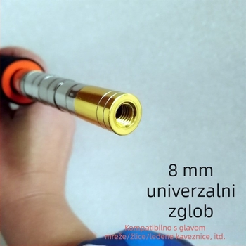 Mini teleskopska štapa za ribolov od nehrđajućeg čelika s nastavkom za mrežu i glavom u obliku žlice