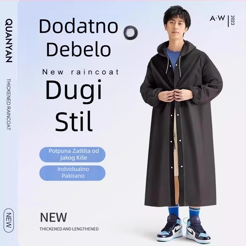 PVC pončo za odrasle — jednoplošni dizajn, vodootporno s PVC ljepilom slojem, za outdoor planinarenje, ponovna uporaba