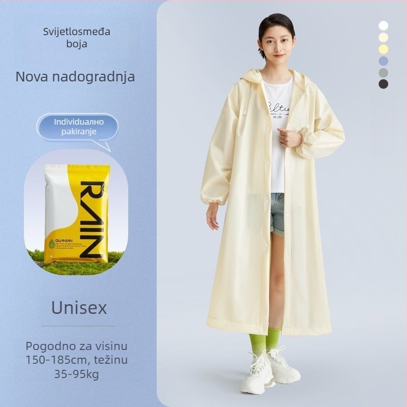 PVC pončo za odrasle — jednoplošni dizajn, vodootporno s PVC ljepilom slojem, za outdoor planinarenje, ponovna uporaba