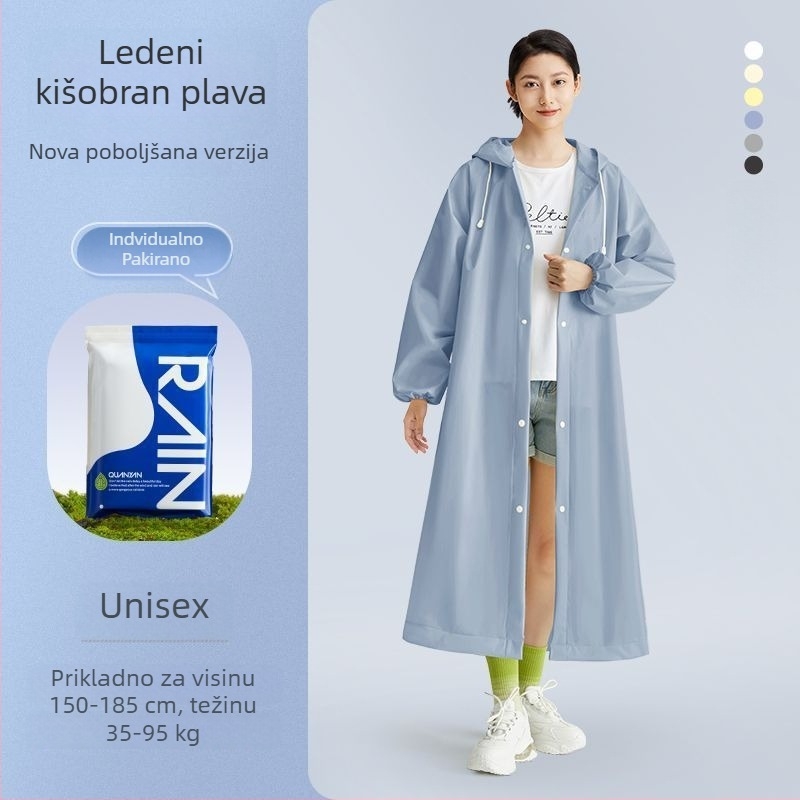 PVC pončo za odrasle — jednoplošni dizajn, vodootporno s PVC ljepilom slojem, za outdoor planinarenje, ponovna uporaba