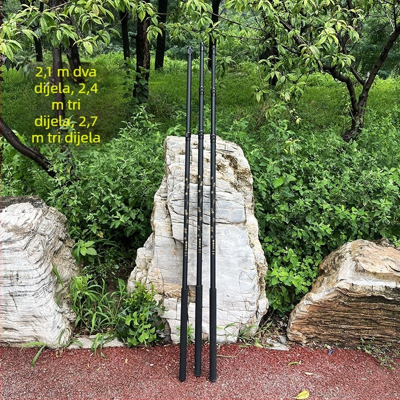 Karbonski štap za mrežu za ribolov s pjenastim ručkom, teleskopski, 2–3 sekcije