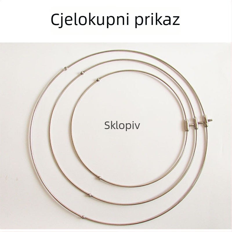 Glava mreže za ribolov od nehrđajućeg čelika, čvrsta, s preklopnim prstenom, integrirani debeli vijčani dizajn, okvir 8 mm