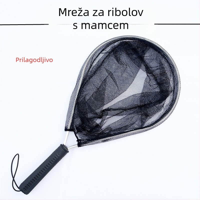 Ručna mreža od aluminijske legure za varalice, prijenosna mreža glava, oprema za morski ribolov s brodom