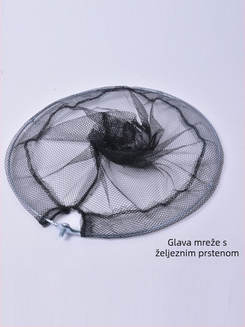 Štap za mrežu od aluminijske legure s željeznim prstenom, aluminijskim prstenom, glavom mreže i džepom za mrežu – komplet ribolovne opreme