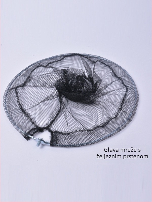 Štap za mrežu od aluminijske legure s željeznim prstenom, aluminijskim prstenom, glavom mreže i džepom za mrežu – komplet ribolovne opreme