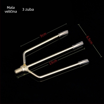 Ribarska vilica s 3-4-5 zubima, metalna konstrukcija, Hongchuan marka, 8 mm vijak
