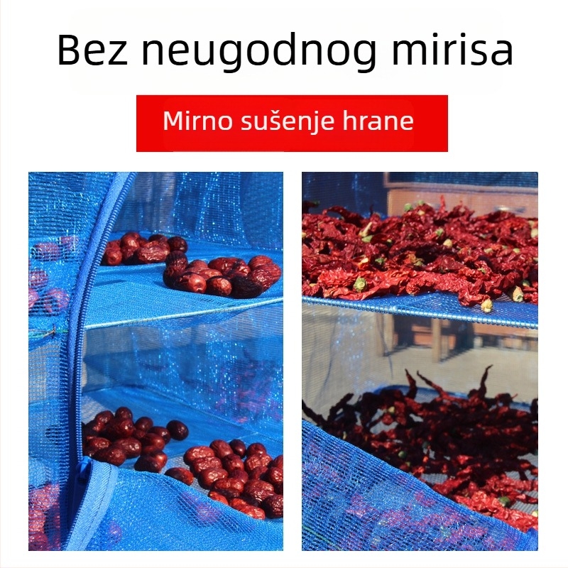 Najlonska mreža za sušenje riba i povrća, višestruka funkcija, sklopiva, protiv muha, za kućnu upotrebu
