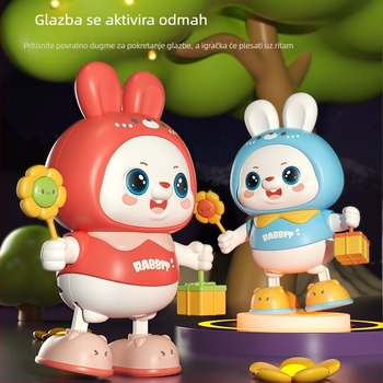 Interaktivna obrazovno električna igračka za djecu 4–6 godina: pjeva i pleše, daljinski upravljač, glazba i svjetla, baterijsko napajanje