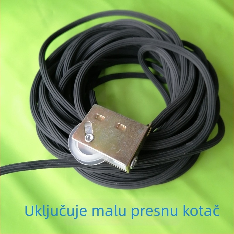 Brtvena traka za prozorsku mrežu protiv komaraca, šuplja guma, 4–6 mm, s pritisknim valjkom