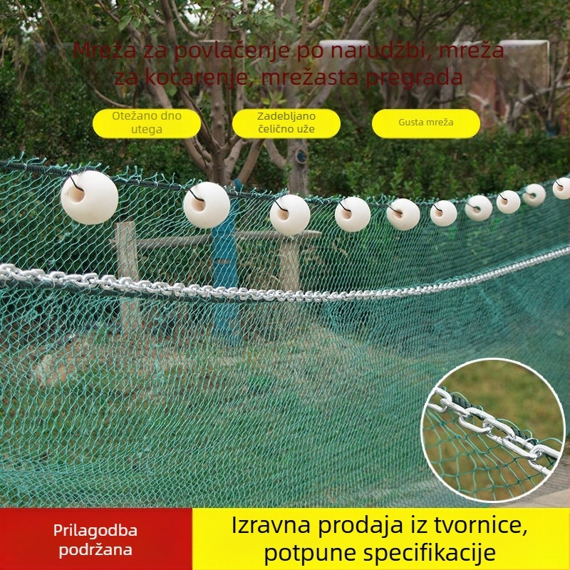 Ribarske mreže za ribnjake i rezervoare: tračne mreže, mreže za čišćenje ribnjaka, mreže za odvajanje rezervoara, mreže protiv zagađenja, mreže za uzgoj riba, mreže za hvatanje riba