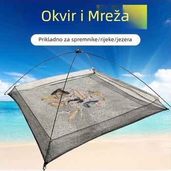 Sklopiva podizna mreža za ribolov sa stativom