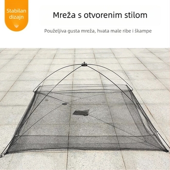 Sklopiva podizna mreža za ribolov sa stativom