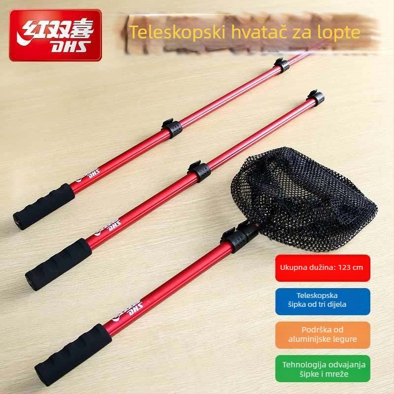 DHS Uhvatač lopti za stolni tenis s izvlačnom vučnom šipkom, model BP01, 1000 g