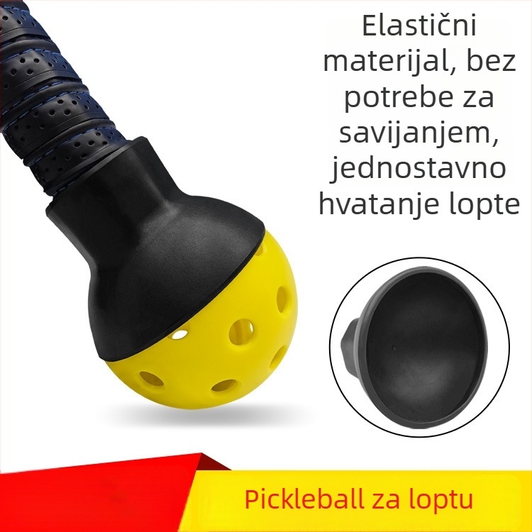 Sakupljač lopti — prijenosan, za unutarnju i vanjsku uporabu; kompatibilan s lopticama za pickleball, tenis, stolni tenis i druge loptačke igre