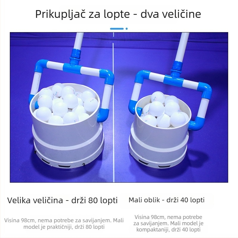 Rintifia Uređaj za prikupljanje lopti za stolni tenis — 700 g, Materijal 21561418344, Pogodno za stolni tenis i badminton