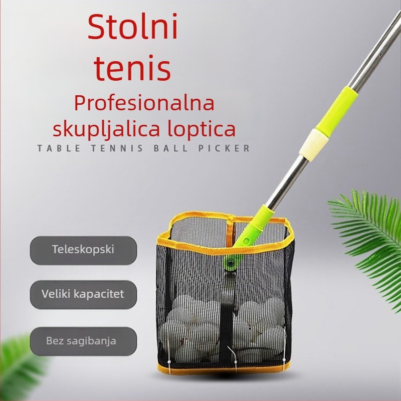Okvir za skupljanje lopti za stolni tenis s podesivim kutem