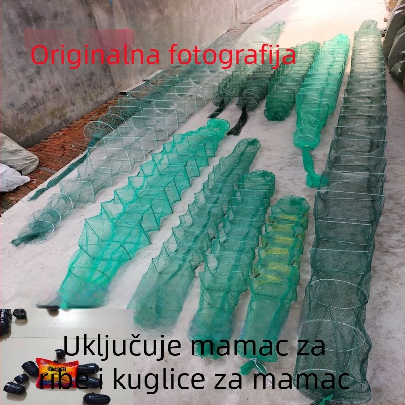 Sklopive kutije za škampe i jastoge, uzgojne kutije, kutije za ribe, mreže za različite vodene organizme, višestruke mreže za ribolov