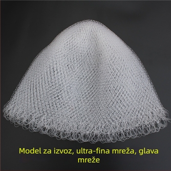 Bijela monofilna mreža za ribolov, gusta mreža i mala oka, tkanina ribarske opreme