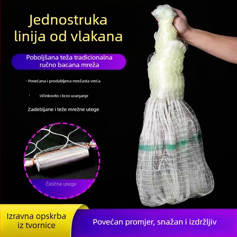 Tradicionalna ručna mreža za bacanje – monofilamentna nit, Qi ruide