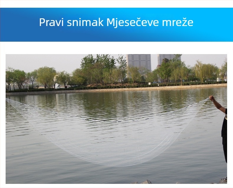 Kuhong ribarska mreža, najlon vlakno
