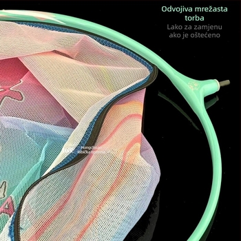 Glava mreže za ribolov s zamjenjivom mrežom, gusta mreža, lagana (Materijal mreže: mreža; Nosivost: 5 kg; Dubina: 20 cm)
