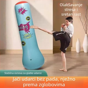 Kućni uspravni napuhavajući boksački džak PVC, vertikalni dizajn, cilindarski model, težina 500, za borilačke vještine i samoubranu.