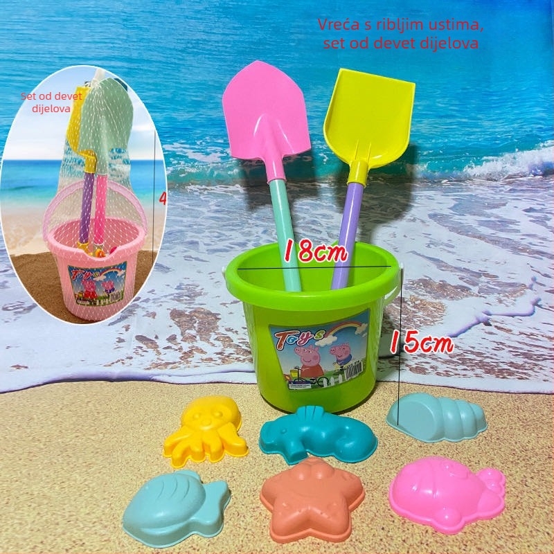 Baishun Set igračaka za plažu – ABS materijal, za djecu 4–6 godina, pakirano u mrežastu torbu