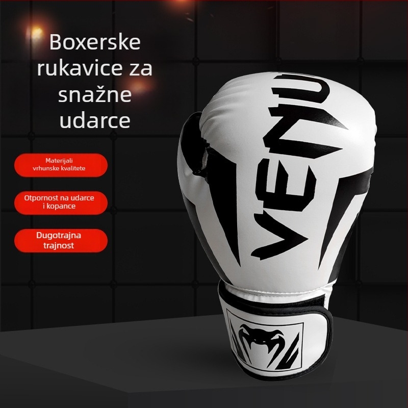 Boxing rukavice za odrasle, djecu i tinejdžere; unutarnja postava od jednoga komada; PU materijal; uspravni stil; težina 0.5 kg