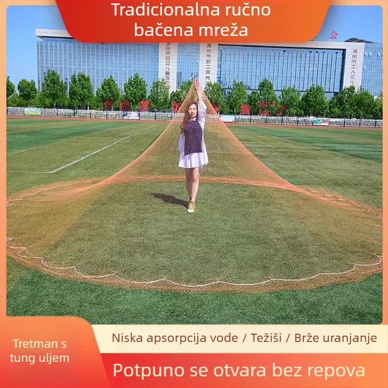 Kuhong Ručno bačena tradicionalna mreža za ribolov, najlon materijal, klasičan stil