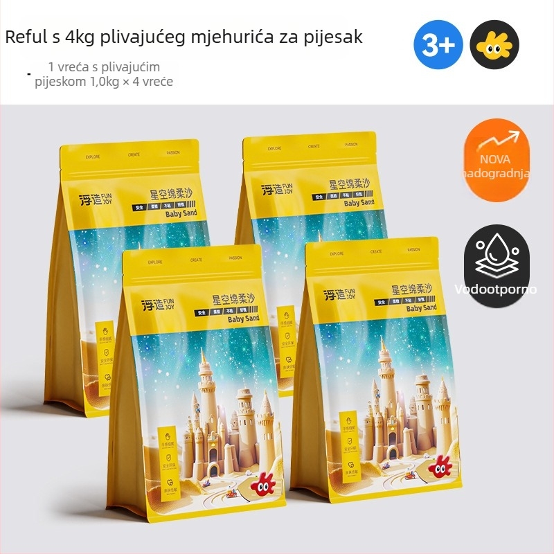 Set svemirskog pijeska za djecu — plastika; igračke za pijesak i vodu; set; 3C certifikat 2018012203109581; pogodno za dob 15–35 godina