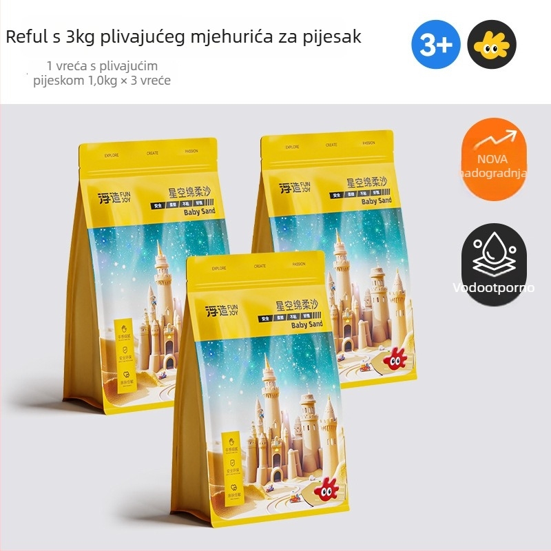 Set svemirskog pijeska za djecu — plastika; igračke za pijesak i vodu; set; 3C certifikat 2018012203109581; pogodno za dob 15–35 godina