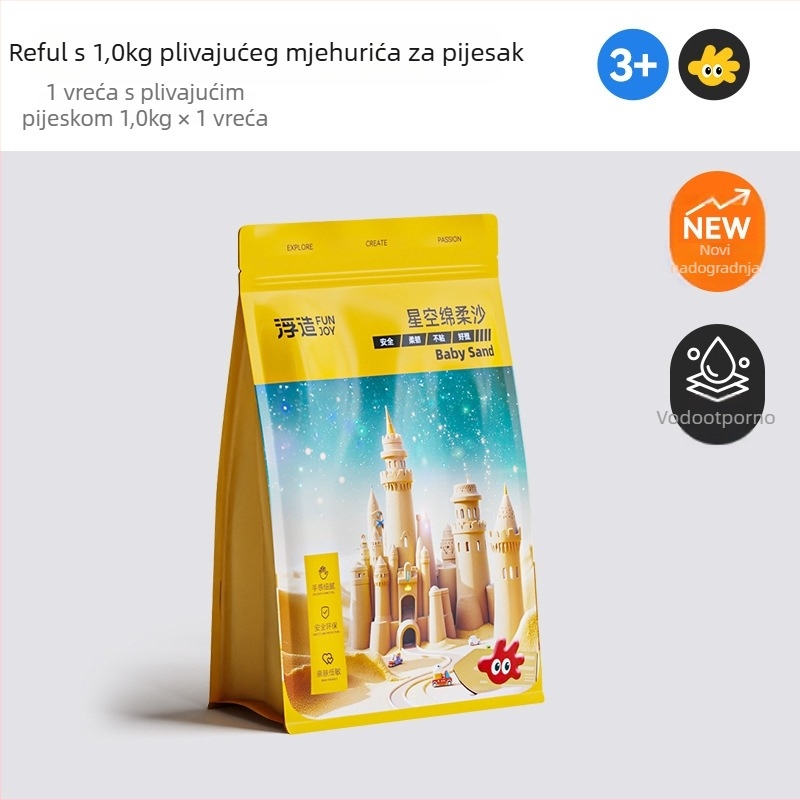 Set svemirskog pijeska za djecu — plastika; igračke za pijesak i vodu; set; 3C certifikat 2018012203109581; pogodno za dob 15–35 godina