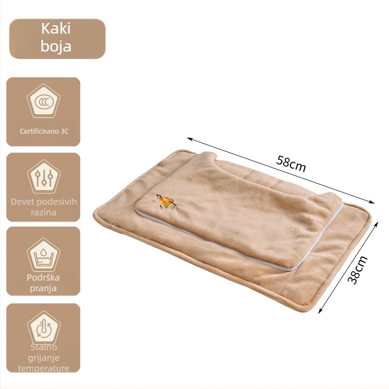 Podgrijavajuća podloga za stopala s daljinskim upravljačem – USB napajanje, 220V, 40W, priključna grijaća podloga