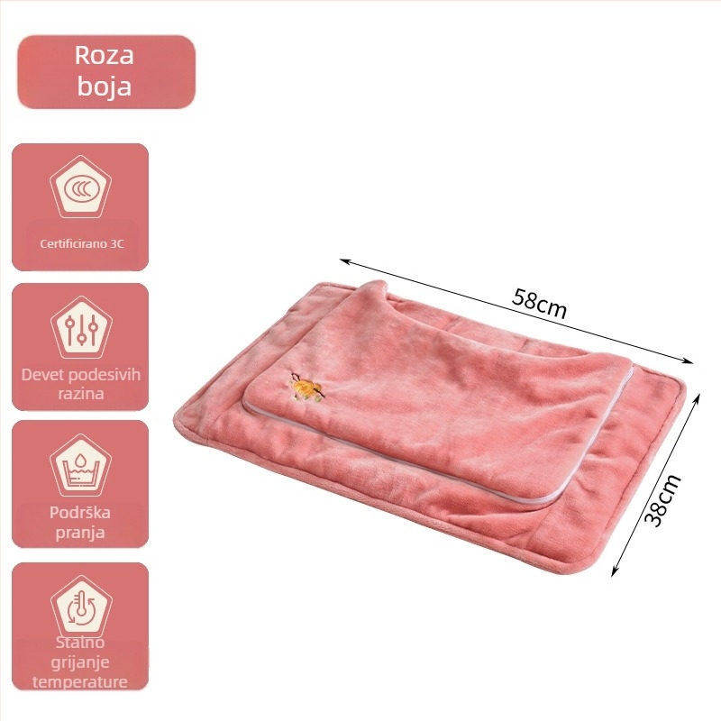 Podgrijavajuća podloga za stopala s daljinskim upravljačem – USB napajanje, 220V, 40W, priključna grijaća podloga