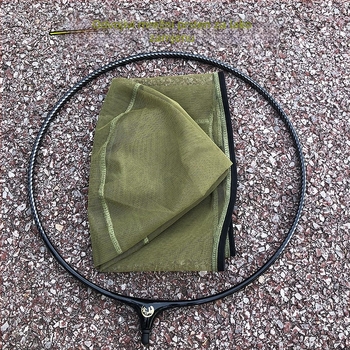 Integrirana glava mreže za ribolov, aluminijska legura, uzorak karbonskih vlakana, brzo sušenje, anti-zakač dizajn, mreža za vodu za ribolov – dubina 25 cm