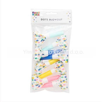 Papirni rog zviždaljka — rekvizit za proslavu, bez logotipa, bez prilagodbe