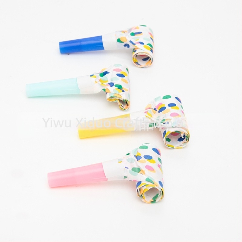 Papirni rog zviždaljka — rekvizit za proslavu, bez logotipa, bez prilagodbe