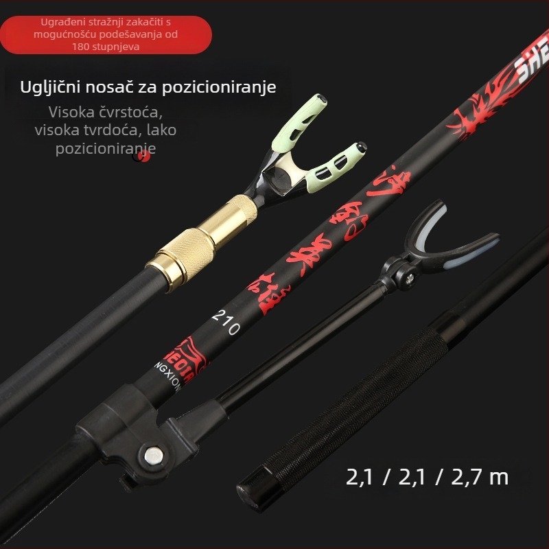 Karbonski držač za ribarski štap, višestruka rotacija, dvostruka uporaba, branda Chuangjia