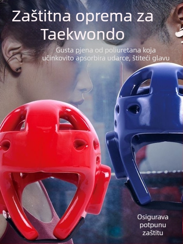 Taekwondo kaciga za glavu s vizirom, NBR materijal, oblikovani dizajn, model 005, težina 1
