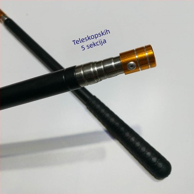 Mini dječja mreža za ribolov s 5 sekcija, dužine 1,5 m, teleskopska šipka i mreža, ribolovni pribor