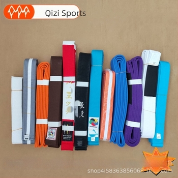 Taekwondo pojas, pamuk, prugasti pojas, tolerancija 1-2 cm, pogodan za treninge i natjecanja