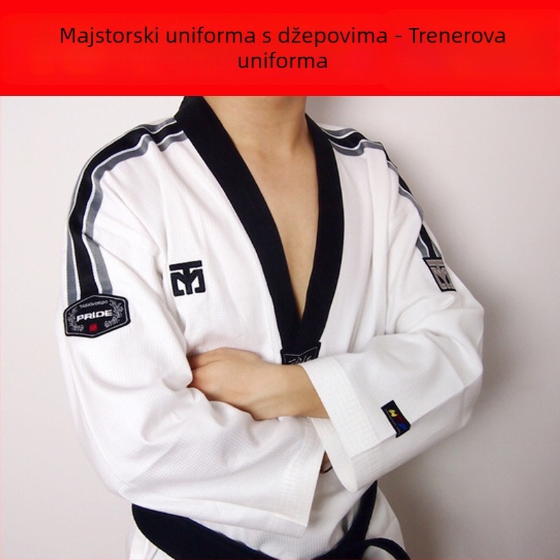 MOOTO Taekwondo trener uniforma, vlakna s klorom, za demonstracije