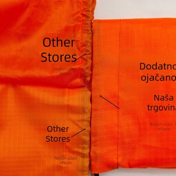Vanjski hitni vreća za kampiranje s PE aluminijskom folijom, podstavom, tkaninom i punilom PE aluminijska folija; debela konstrukcija (Proizvodni kod: Thickened sleeping bag)